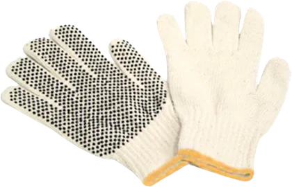 Luvas tricotadas com PVC