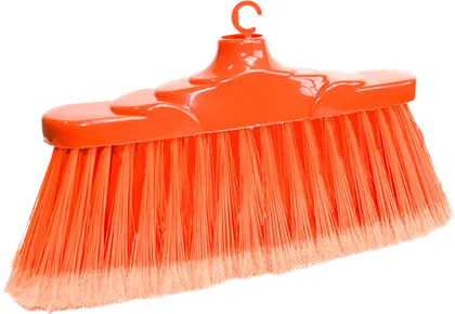 Vassoura Floriça Ultra base e cerdas laranja