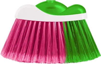 Vassoura Multi Color cerdas rosa e verdes